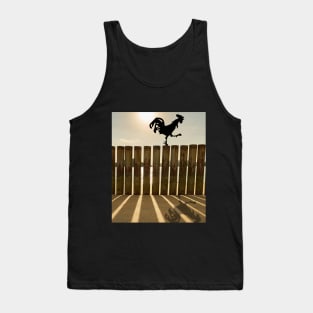 Rooster on the fence Tank Top